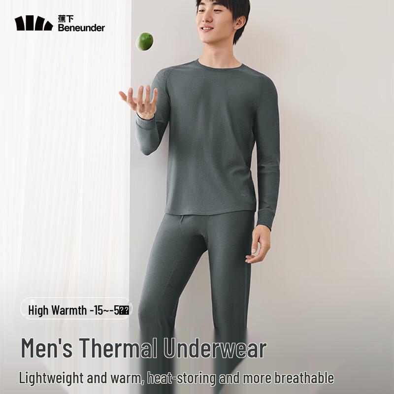 

Beneunder Men s High-Elastic Warm Thermal Underwear Set SF05524 XL