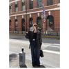 Women S Black Vintage Moto Lapel Pu Leather Jacket Coat
