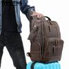 Vintage Men's Genuine Leather Backpack Classic Outdoor Travel Bag Large Capacity Crazy Horse Leather