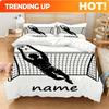 Customize [Customized] 3pcs Bedding, Personalized Soccer Goalkeeper Digital Print, Bedding, 2 Pillowcases + 1 Duvet Cover, Corel