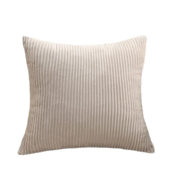 Double-Sided Texture Corduroy Striped Throw Pillow Covers, Modern Aesthetic Pillowcases Vintage Cushion Covers for Living Room Bedroom Sofa
