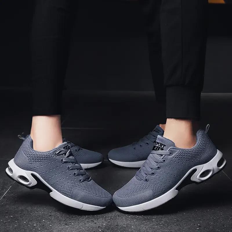 Men Shoes Casual Shoes Outdoor Lightweight Hiking Black Sports Mesh Enthusiasts Running Shoes Fashionable Breathable Chaussure