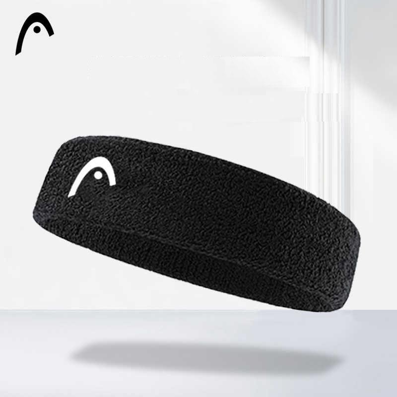 

HEAD Tennis Hairbands Men and Women Sports Headbands Fitness Sweatband Badminton Yoga Basketball Running Fashion Sweat Headband чорний