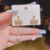 2024 Autumn Bow Knot Pearl Tassel Earrings - S925 Silver Needle Fashion Ear Jewelry