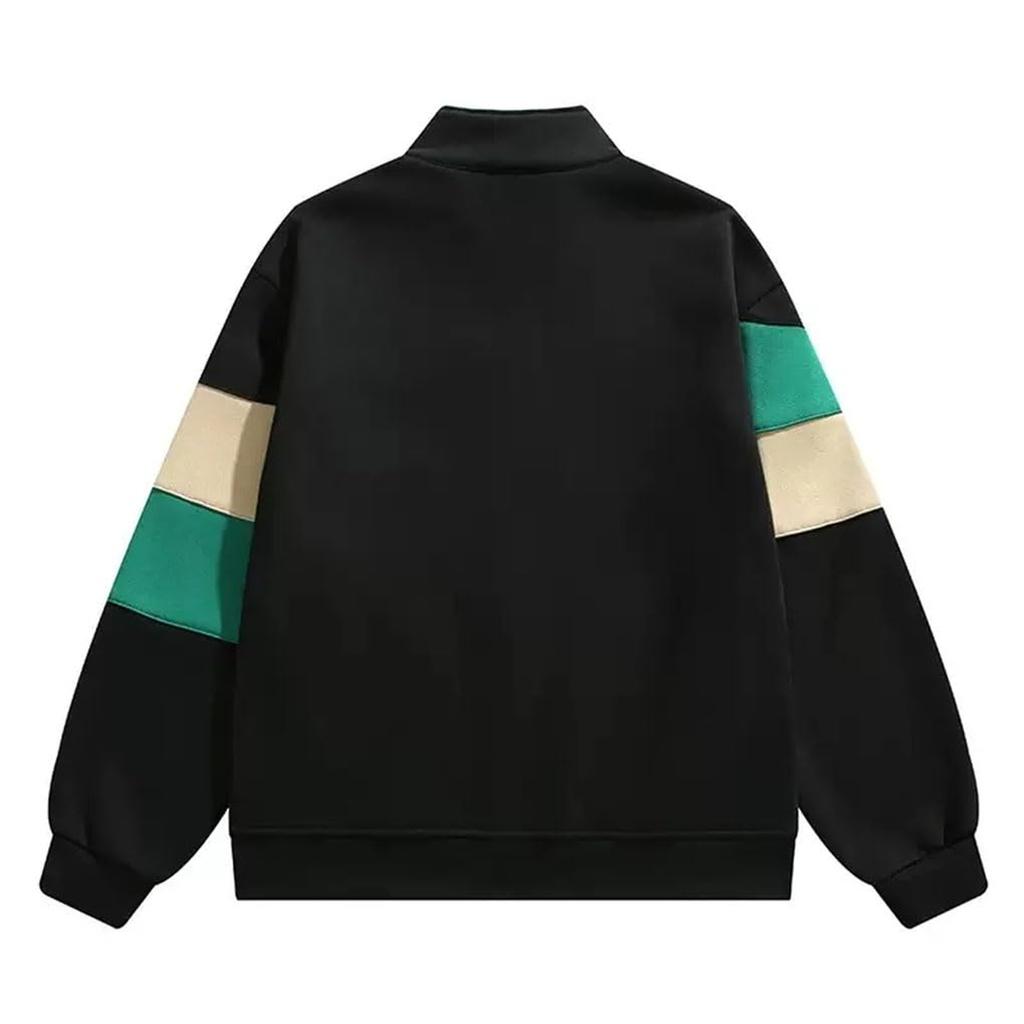 Loose Casual Comfortable Hoodie Men Fashion Trend Jacket Retro Sports Standing Collar Jacket