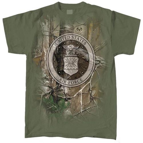 United States Air Force Seal Realtree Military Green Tee New T Shirt XL