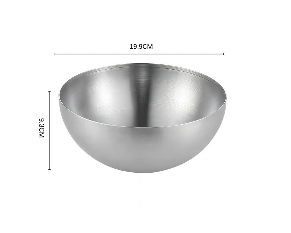 304 Stainless Steel Brushed Salad Bowl - Versatile for Cooking, Mixing, and Serving