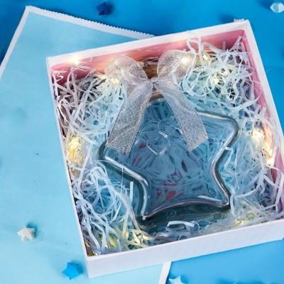 Paper Star Five Pointed Star Bottle Gift Box Kawaii DIY Origami Stars Paper Strips House Decoracion Gradient Blue