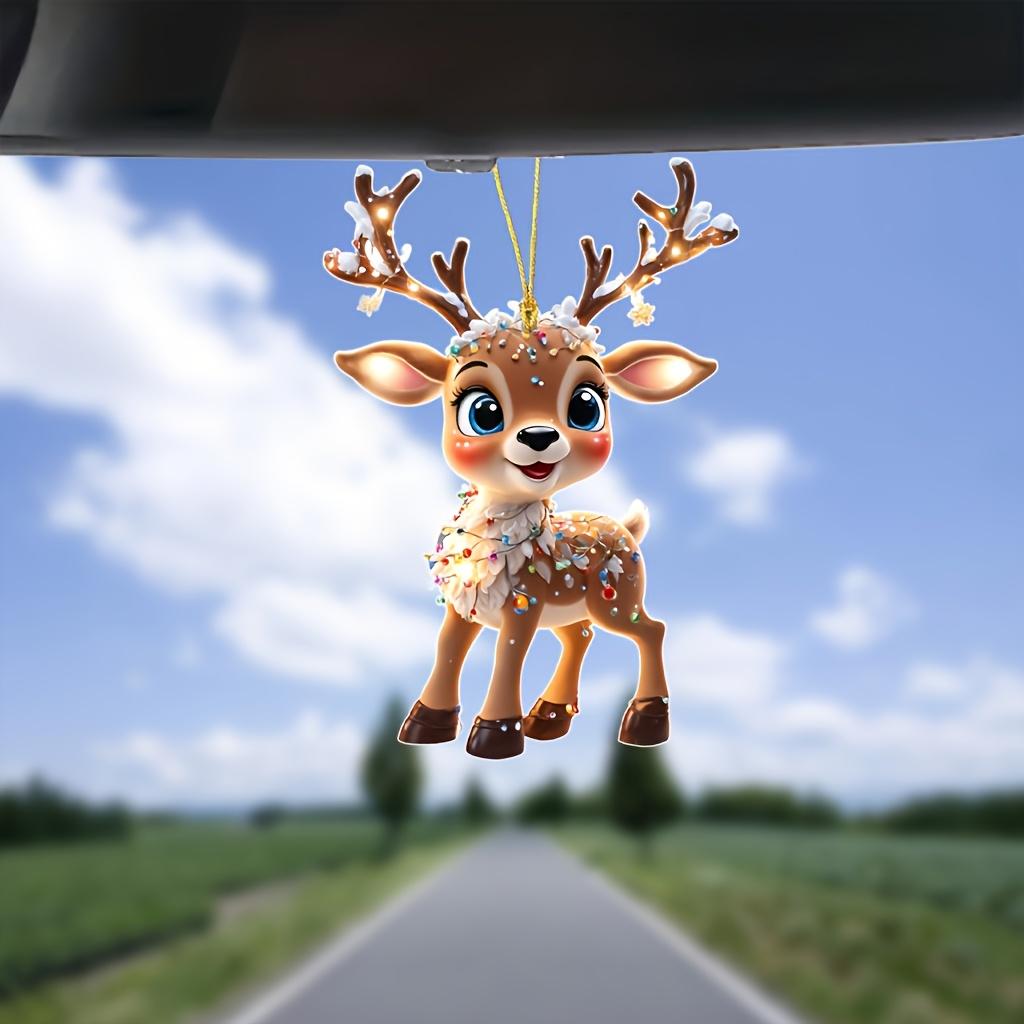 10pcs/1pc Adorable Reindeer Ornament, Multi-Occasion Holiday Decor for Christmas & Car, Party Accessory for Halloween, Christmas