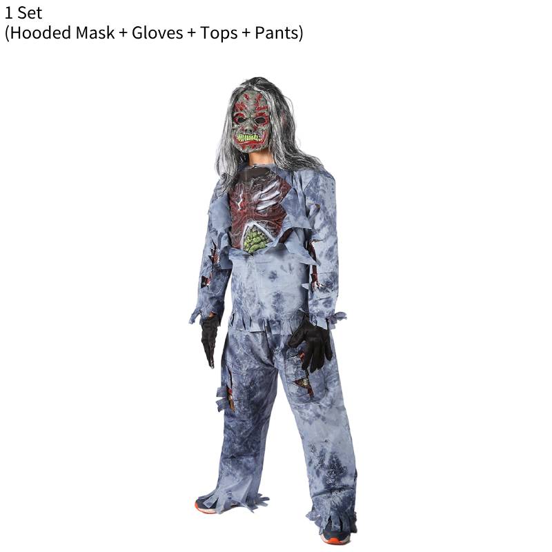 

Ужасный Косплей Костюм Зомби Взрослый Детский Хэллоуин Карнавал Подарок Наряды