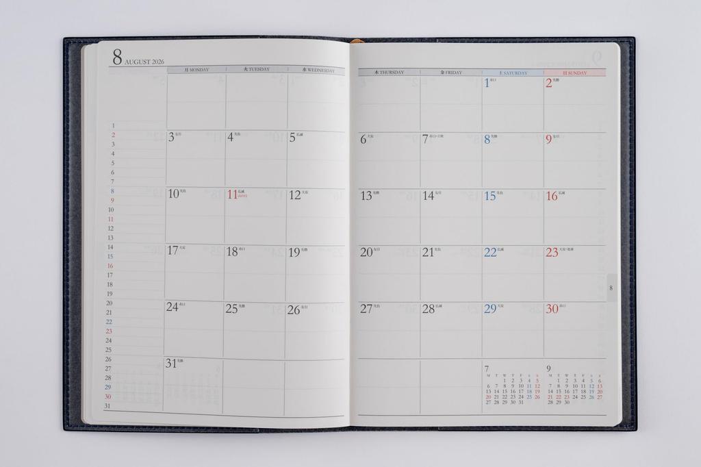 Takahashi 2026 A5 Weekly Desk Casual Size 433 December Diary, 3, Blue, No. (Starts 2025)
