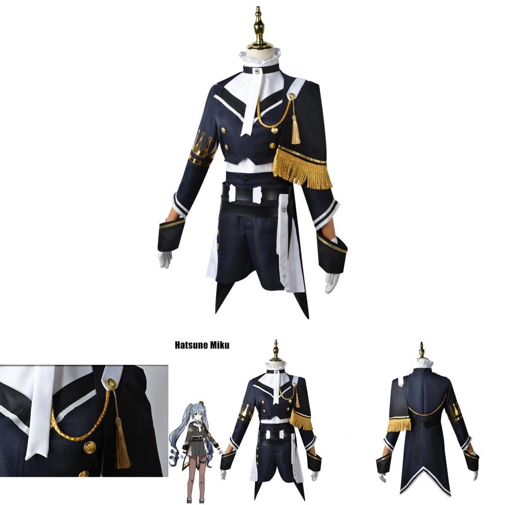 Hatsune Miku Military Costume Suit Halloween Cosplay Party Dress