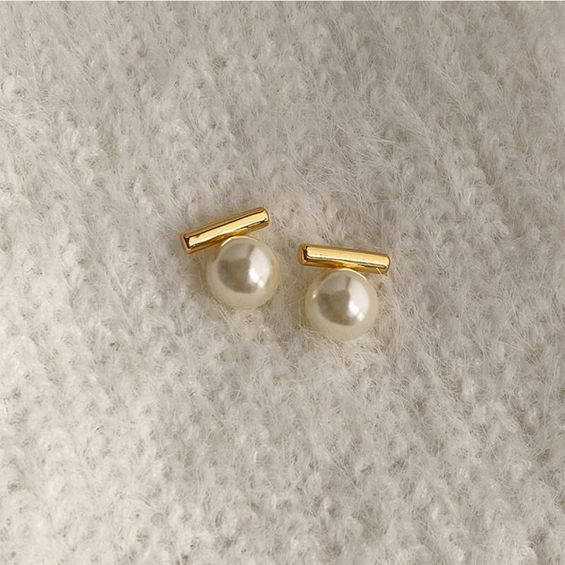 2026 New Arrival White Pearl Zircon Stud Earrings For Women Elegant Sweet Simulated-Pearl Temperament Earrings Zircon Gifts