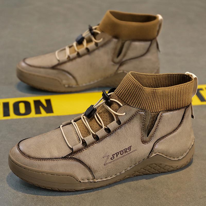 Britské pánské podzimní horké prodejní outdoorové pánské boty, chobotnicové ponožky pracovní boty