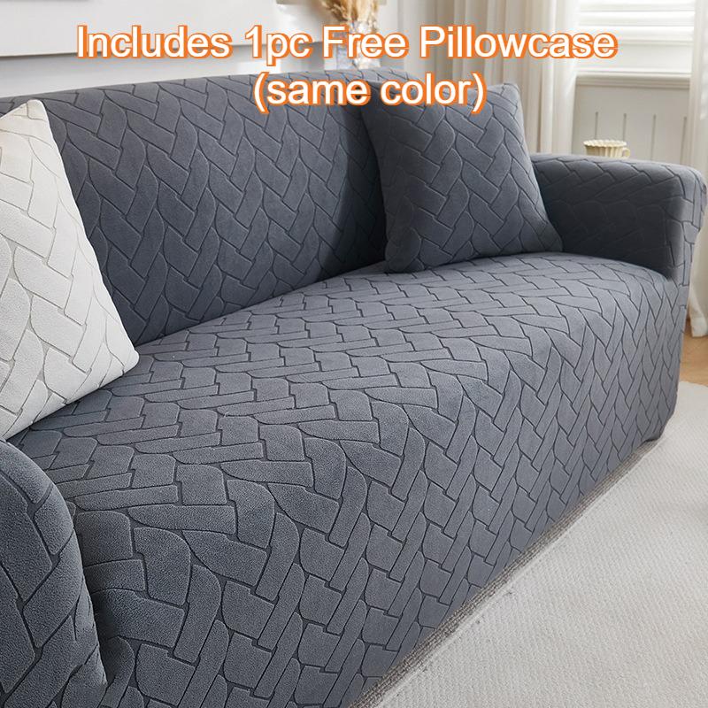 

2026 Elastic Jacquard Sofa Slipcover Washable Couch Cover Furniture Protector for L Shape Sofa 1/2/3/4/5 Seater Funda De Sofá 1 Seater 90-140cm темно серый
