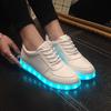Fashion Comemore 2025 Adult Unisex Womens Mens Kid Luminous Sneakers Glowing USB Charge Boys LED Colorful Light-up Shoes Girls Footwear