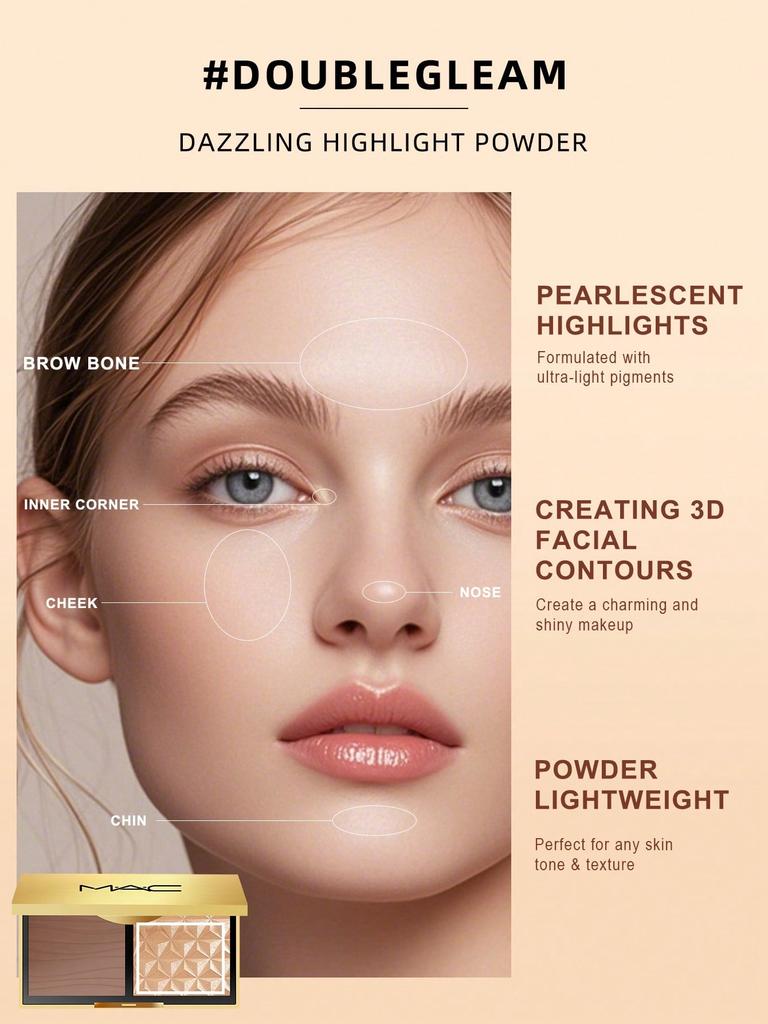 M.A.C Sculpt & Glow Highlight & Contour Duo Palette | 0.12 Oz./3.5g Per Pan