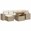 VidaXL Garden Lounge Set with Cushions 7 Pcs Beige Braided Resin 3327397