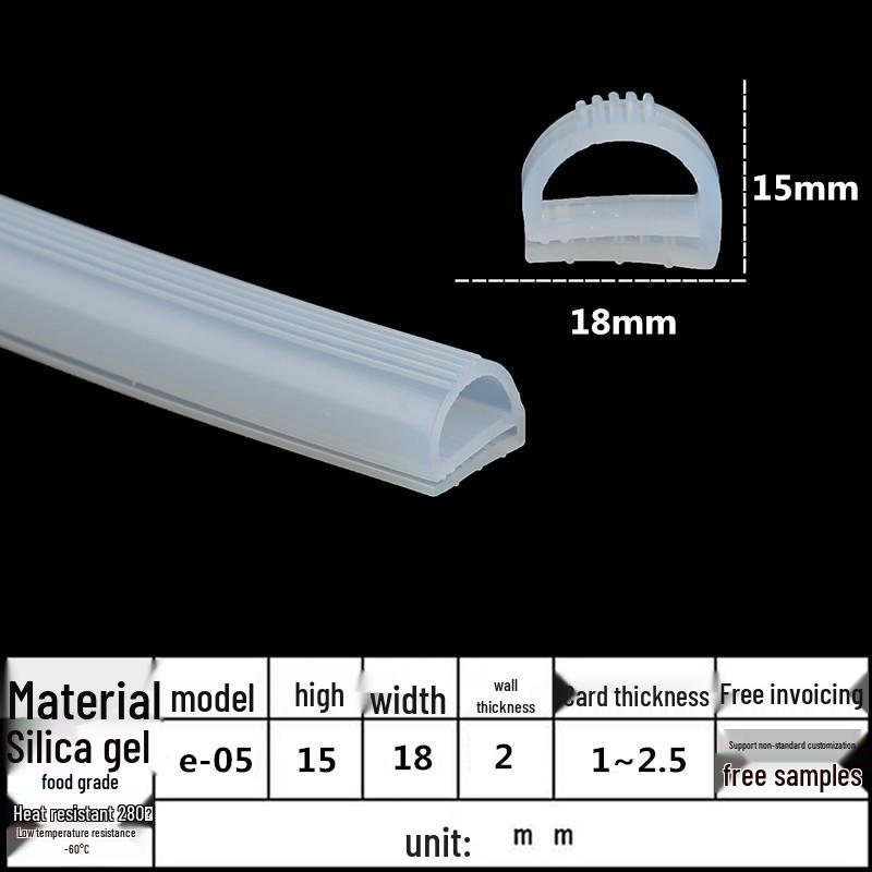 Silicone Sealing Strip: Acid & Alkali Resistant, High Temp Resistant, P & E-shaped for Oven, Steamer, Baking, Cold Storage.