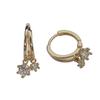 925 Sterling Silver Korean Shiny Crystal Earrings For Women Cute Small Student Jewelry Accessories Girlfriend Gifts