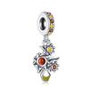 New Original Flower Pendant 925 Silver Rose Charm Fit Bracelet Diy For Women Elegant Bead Daily Wear Fine Gift