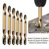 9Pcs Double-headed Bit Double-edged Metal Stainless Steel Ultrahard Iron Drill Steel Plate Iron Carpentry Drill Bit