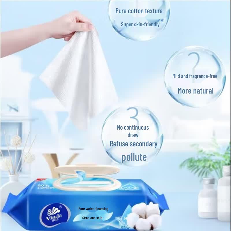 Vinda Pure Water Wet Wipes, 2-Pack