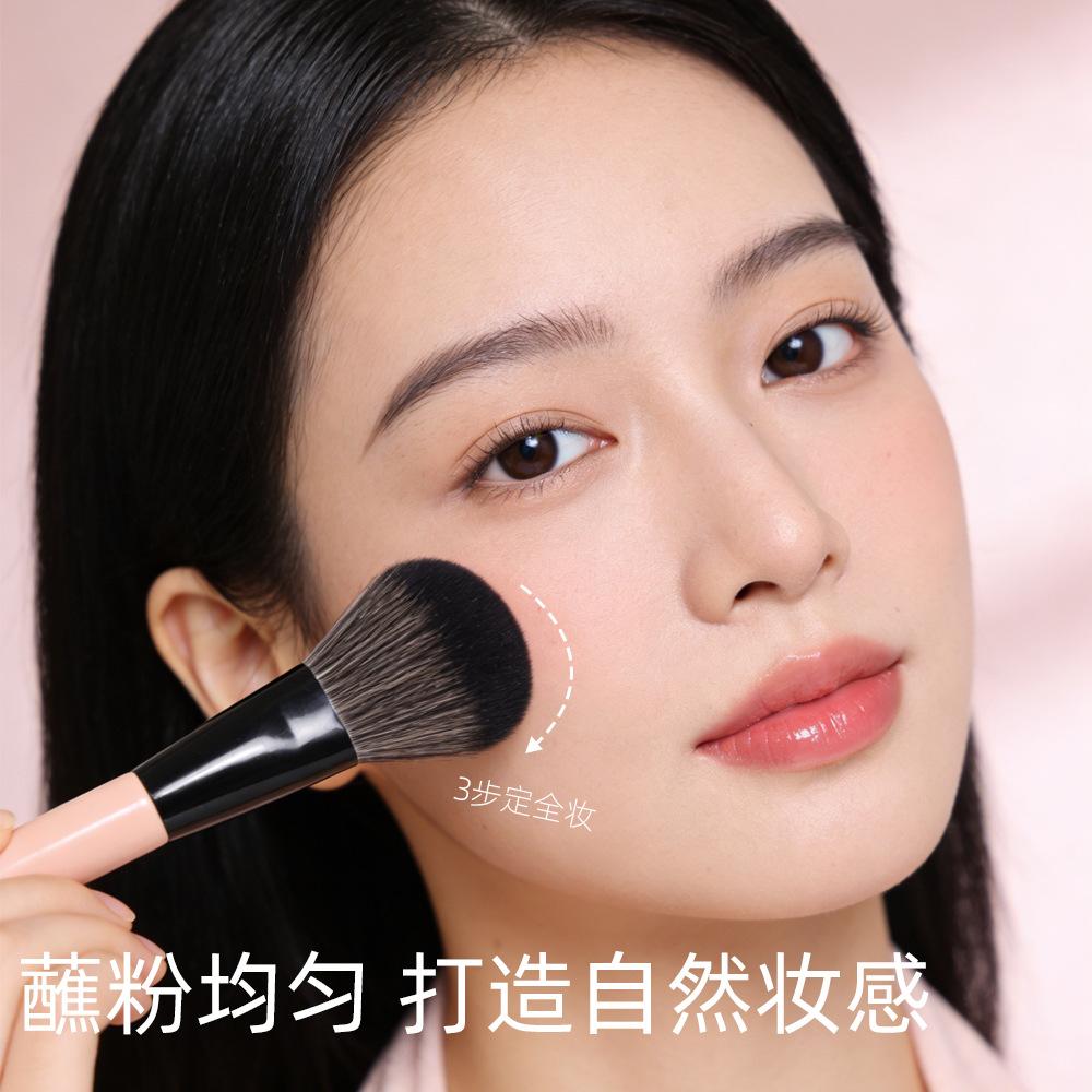 Makeup Brush Double Head Multifunctional Fish Tail Foundation Brush Slope Blush Brush Loose Powder Brush 2 Set Beauty Tide