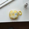 Lemon Earphone Case with Lemon Charm For Airpods 1, 2, 3, 4, Pro, Pro2, Pro3, Yellow Shockproof Protective Cover