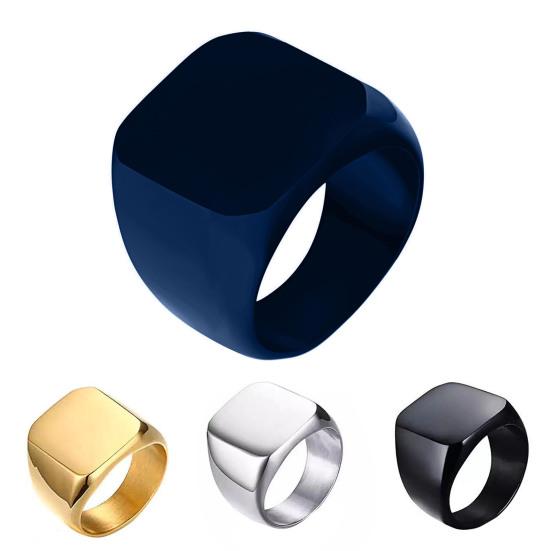 Anello di Coppia Stile Semplice Hip Hop Geometrico Lucido Decorazione Tutto Abbinabile Regalo Uomo Donna
