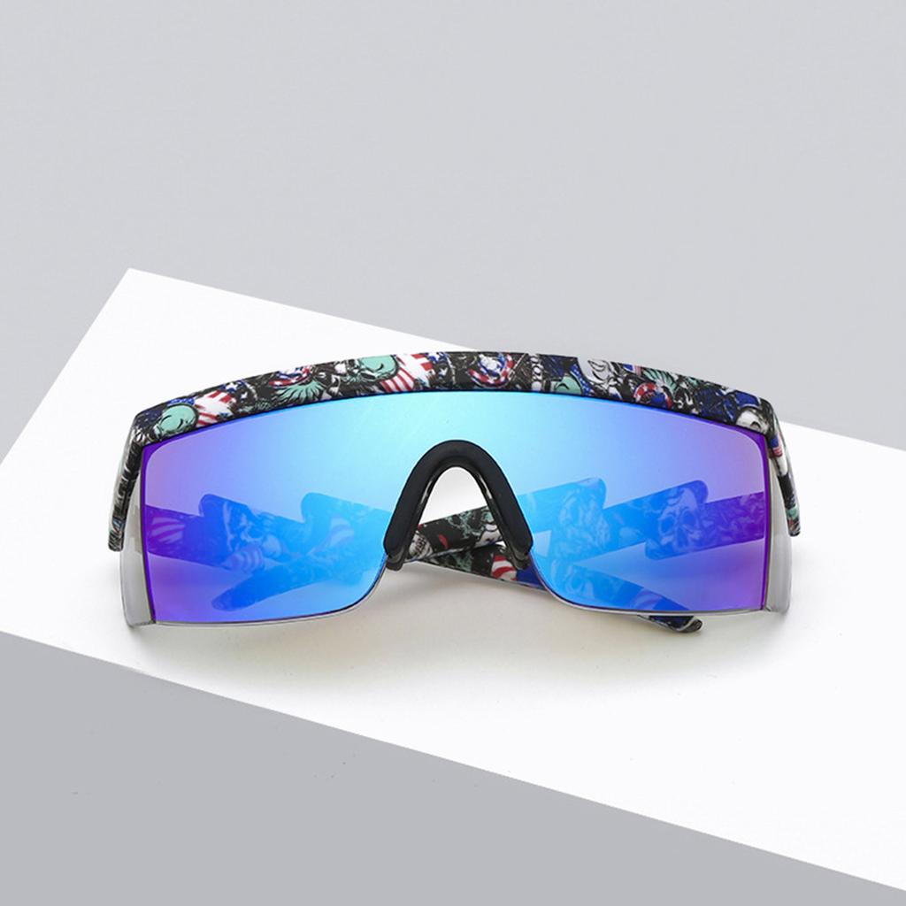 1pc One-piece Sunglasses Lightning Legs Outdoor Sports Cycling Glasses Irregular Sunglasses Women's Sunglasses Men's Sunglasses