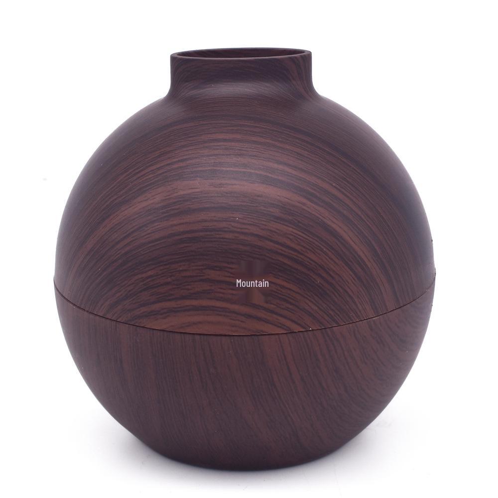 Flat-mouth Wood Grain USB Mini Night Light & Aroma Diffuser USB