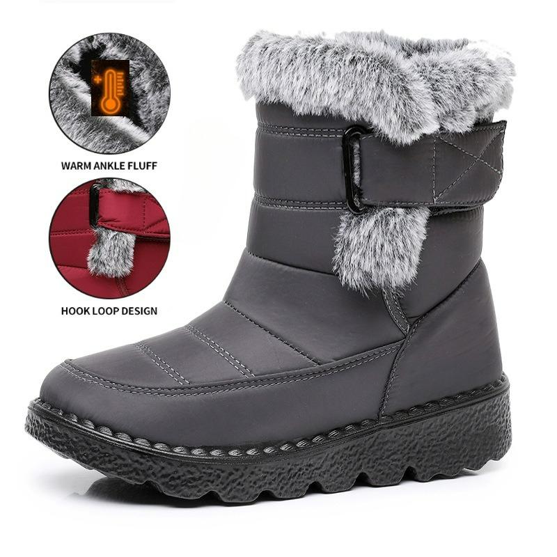 Large Size Winter Snow Boots for Men and Women with The Same Style Plus Velvet Thick Cotton Boots To Increase Thick-soled Cotton Shoes