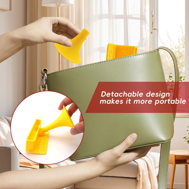 Yellow Plastic Portable Battery Free Speaker Desktop Phone Holder For Music