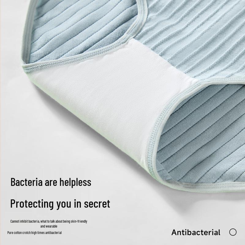 FENTENGCARE Women's High-Waist Antibacterial Cotton Briefs 3-Pack