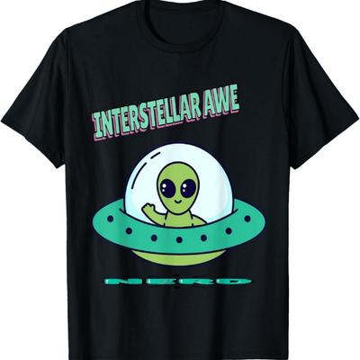 Mezihvězdný Úžas Roztomilý Vtipný Mimozemský Vesmírný Design Dárek Tričko