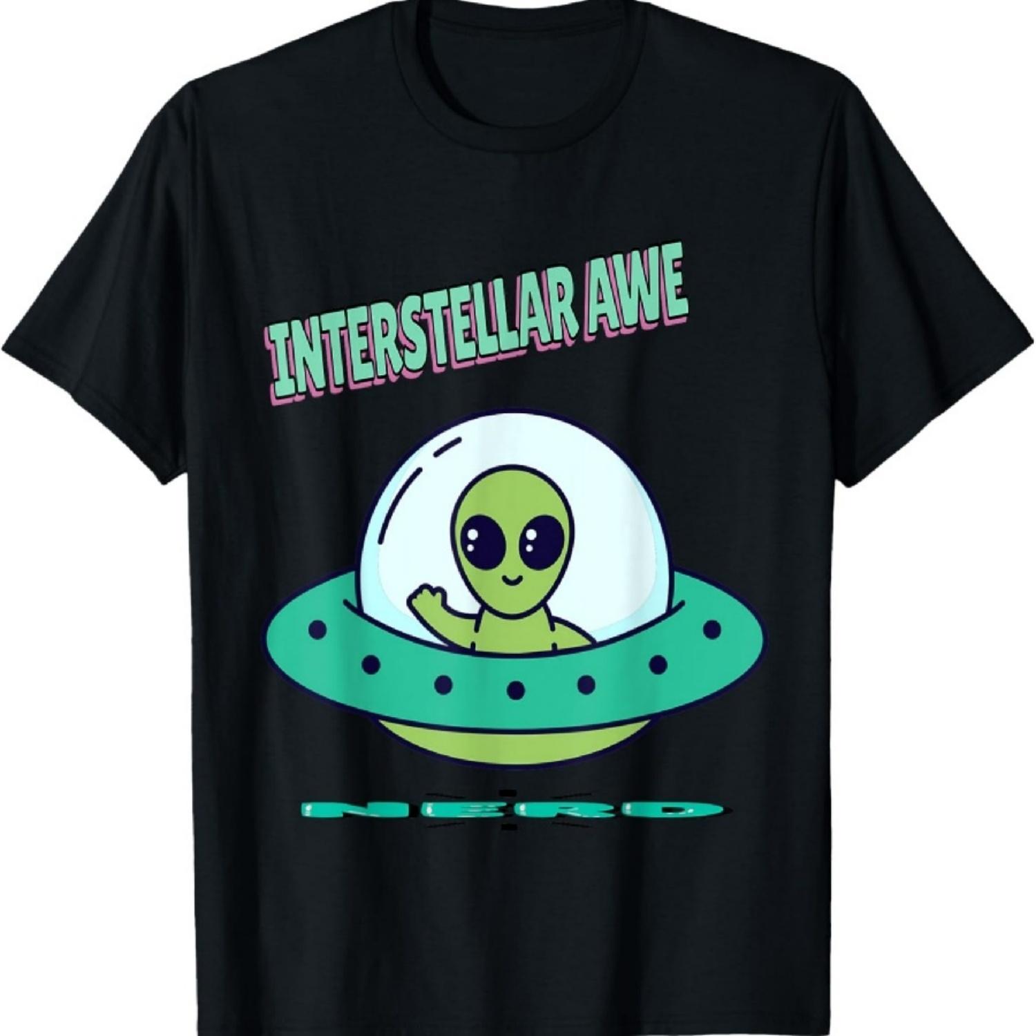 Межзвездный Трепет Милые Забавные Инопланетные Космические Дизайны Подарок Футболка S
