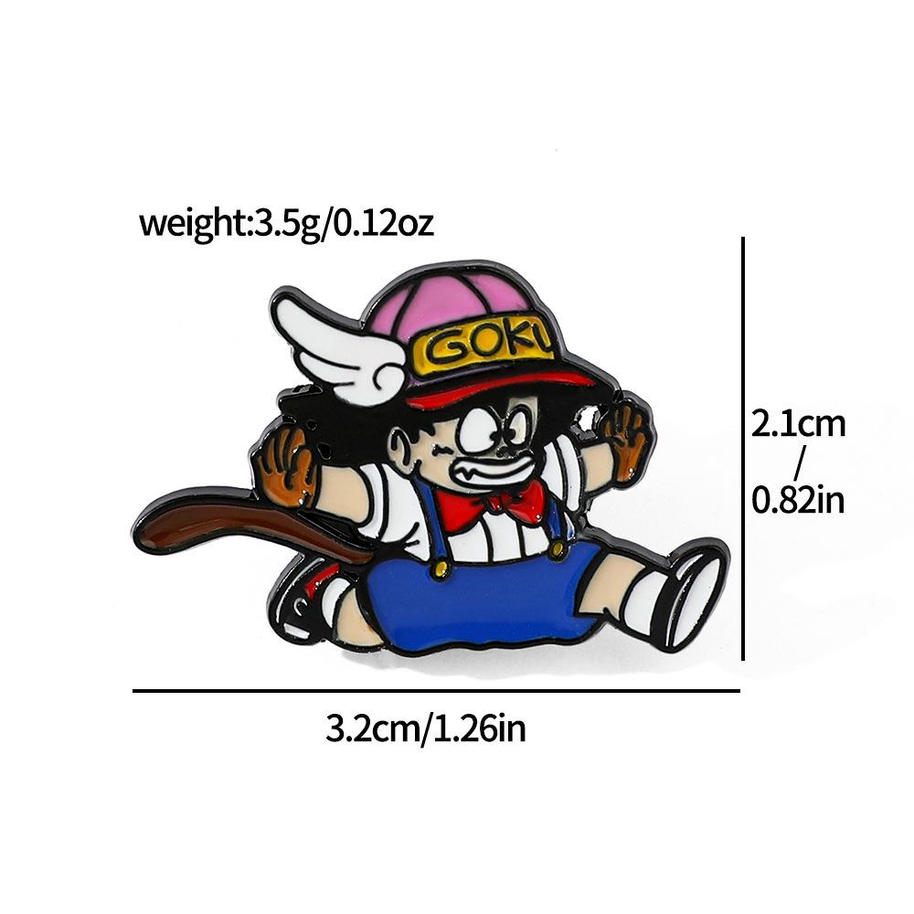 Японский мультфильм креативный анимационный персонаж Dragon Ball металлическая значок Укун сплав брошь булавка украшение