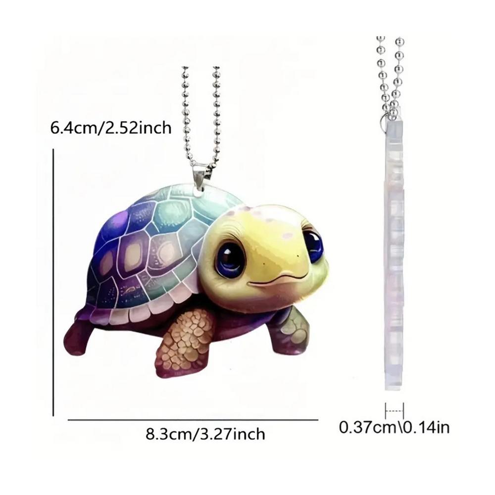 Pandantiv Auto Ornament Broască Țestoasă Creativ Accesorii Interioare Auto Farmec Acrilic 2D Pandantiv Accesoriu Interior Oglindă Retrovizoare Auto