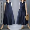 Long Dress for Polo Cooling Loose Slimming Everyday Summer [MSFQSNB] Women, Sleeveless, Neck, Fabric, Fit, Effect, Figure-Flattering, Comfortable,