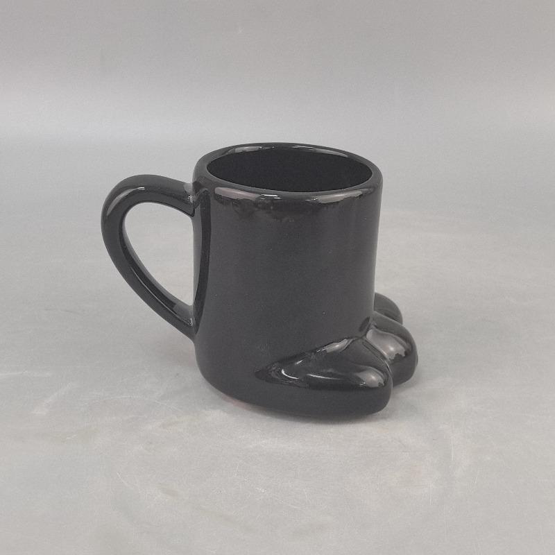 Ceramic pink cat claw cup pattern cup cute household cat sole shape milk cup breakfast cup office cup