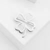 Stylish Stainless Steel Four Leaf Clover Brooch for Women Unisex Plant Pins Event Party New Gifts Jewelry Decoration Accessories