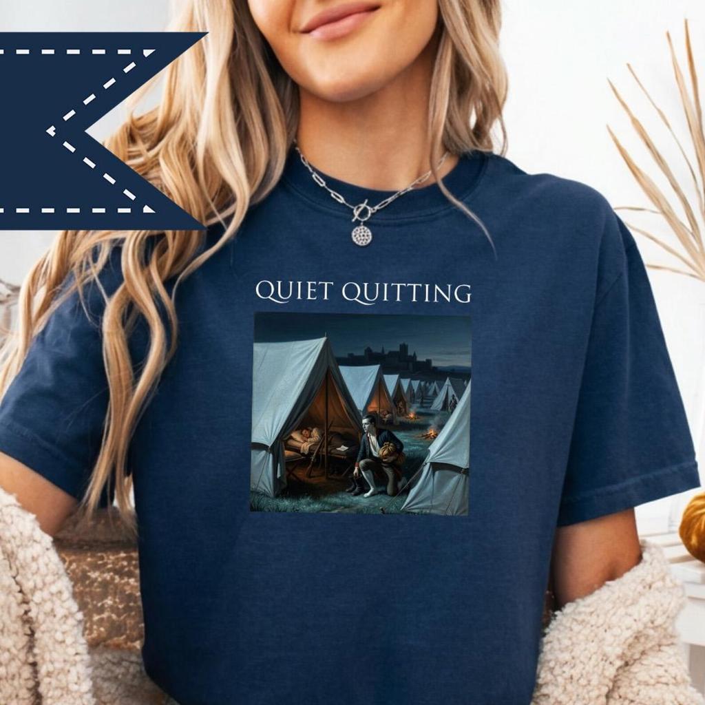 Quiet Quitting Classical Art Meme Shirt, Comfort Colors® Humor Shirt, Corporate Work Humor Tee