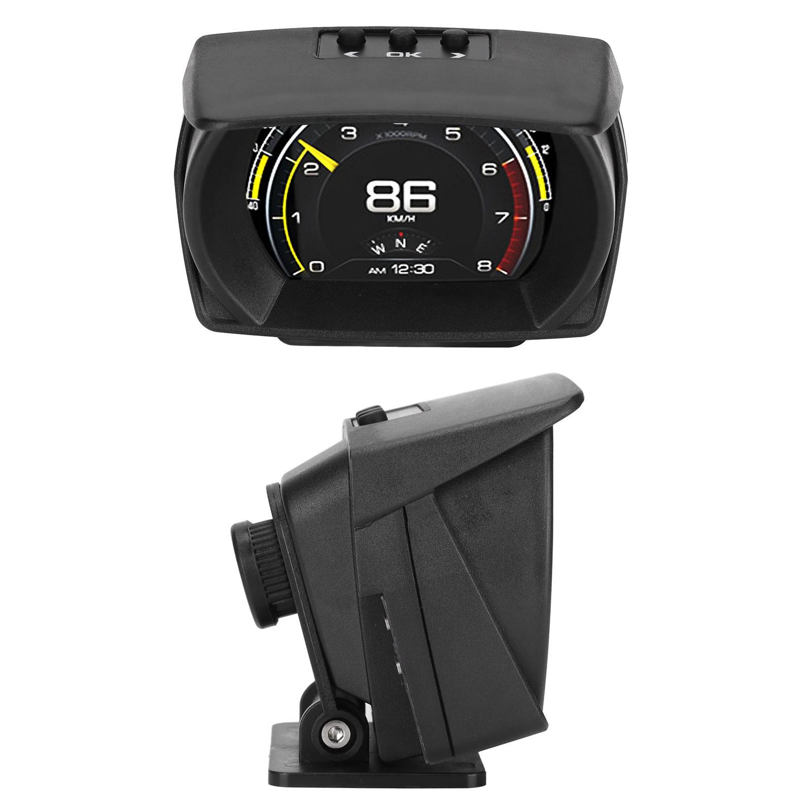 

Черный автомобиль HUD дисплей многофункциональный OBD GPS динамометр HUD датчик 9 сигнализация для OBD II компактный автомобиль