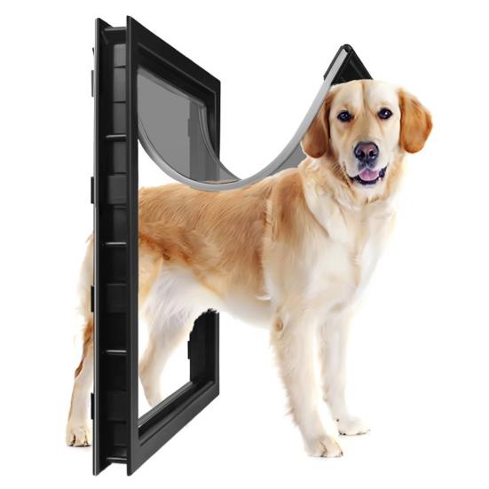XL Hundeklappe, Kunststoff Hundeklappe, Extremwetter Hundeklappe, Riesige Hundeklappe für Große und Extra Große Hunde, Magnetische Position Große Hundeklappe