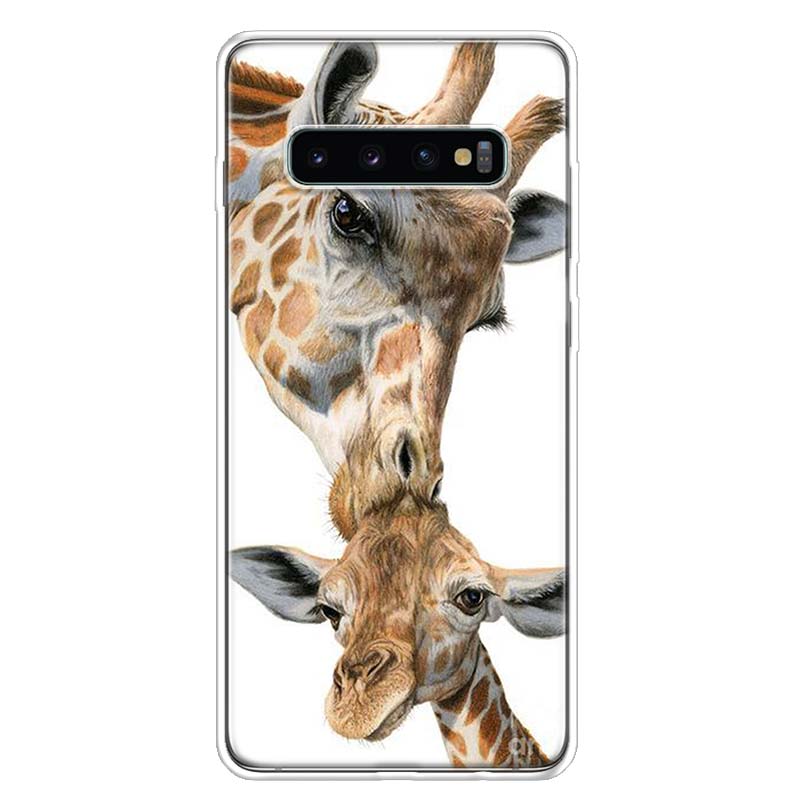 Cute Cartoon Giraffe Animal Cover Phone Case For Samsung Galaxy A51 A71 A50 A70 A40 A30 A20E A10 A41 A31 A21S A11 A01 A6 A8 + A7