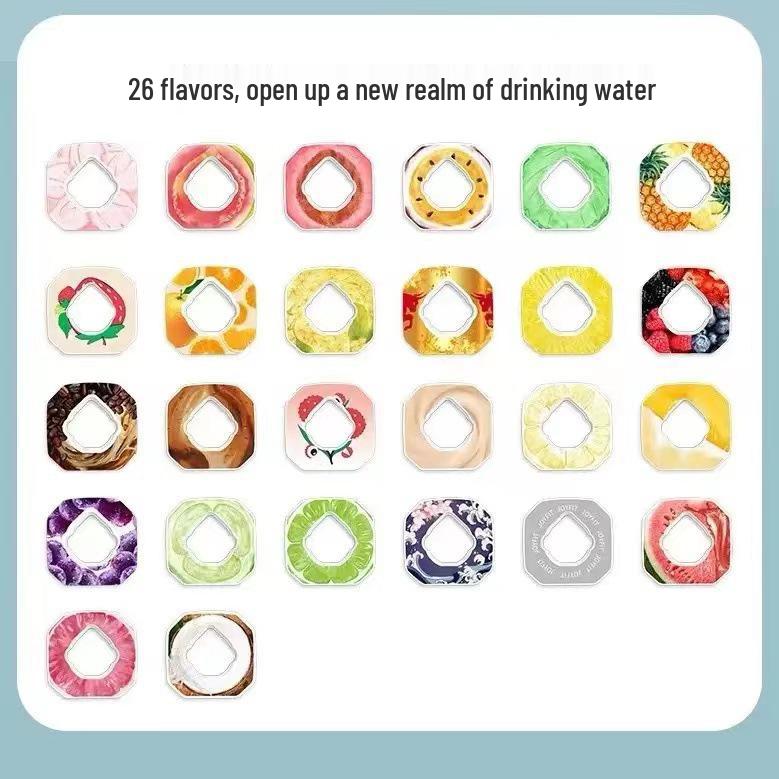 Square Scented Water Cup with Zero Sugar & Calories – Extract Scent Ring for Fun, Flavorful Drinking.