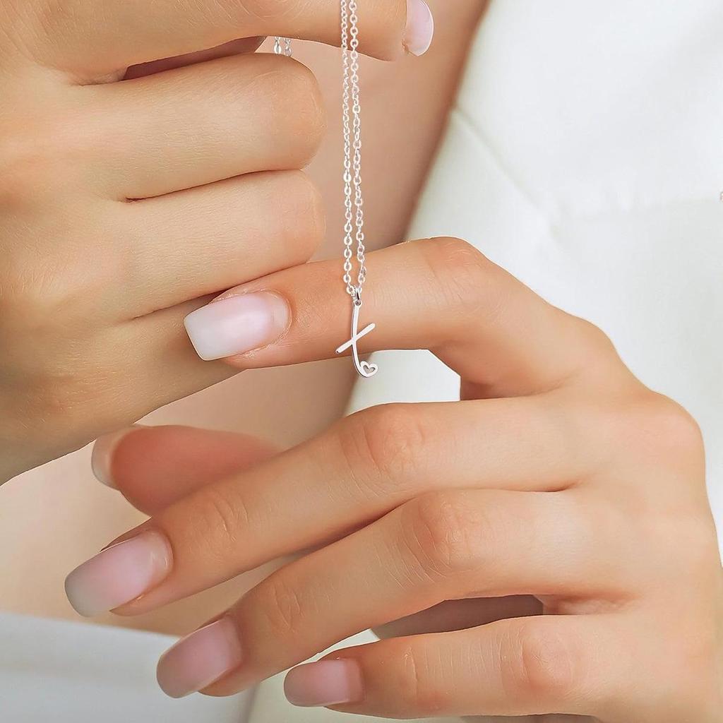 Stainless Steel Luxury Letter Necklace - Women's Stylish Clavicle Chain