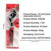 Multifunction Steel Three-Sided Tooth Adjustable Pipe Wrench, Anti-Slip Bolt & Nut Tool Quick Small Wrench Hand Tool
