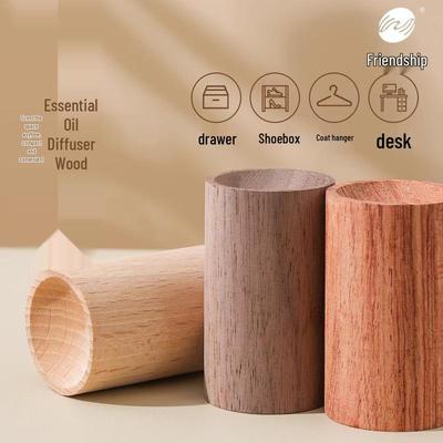 Diffuseur d'Aromathérapie et Désodorisant d'Air en Bois Naturel - Ornement d'Intérieur pour Huile Essentielle et Usage Voiture